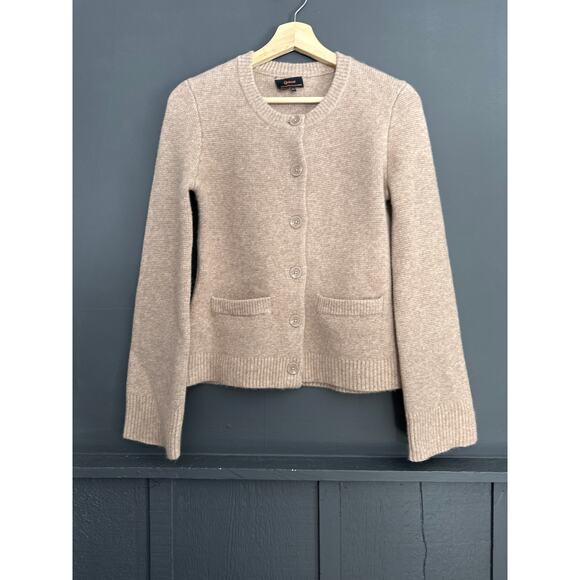 Quince Mongolian Cashmere Structured Cardigan Sweater in Oatmeal Size XS - Picture 4 of 16